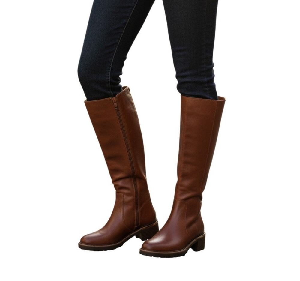 VINCE CAMUTO Kensilie Over The Knee Riding Boot In Chocolate Size 5.5M